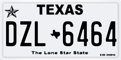 TX license plate DZL6464