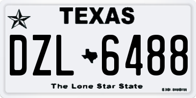 TX license plate DZL6488