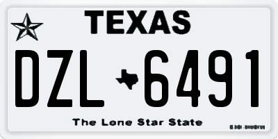 TX license plate DZL6491
