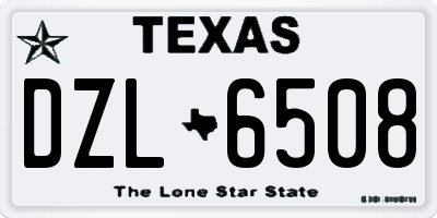 TX license plate DZL6508
