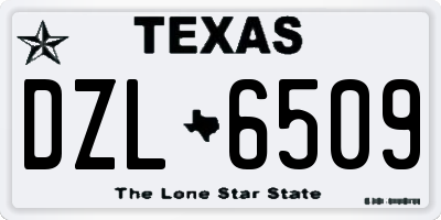 TX license plate DZL6509