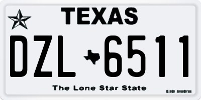 TX license plate DZL6511