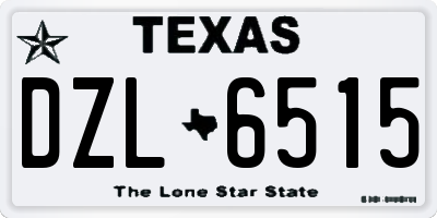 TX license plate DZL6515