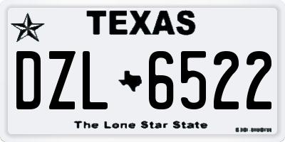 TX license plate DZL6522