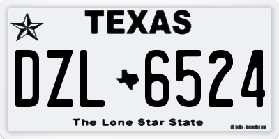 TX license plate DZL6524