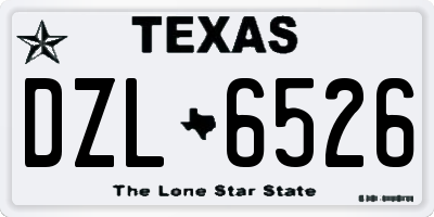 TX license plate DZL6526