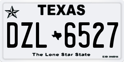 TX license plate DZL6527