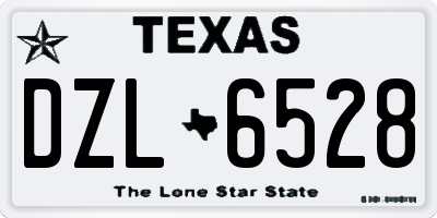 TX license plate DZL6528