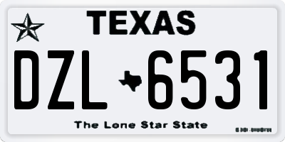 TX license plate DZL6531