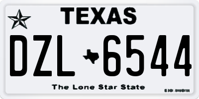 TX license plate DZL6544
