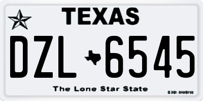TX license plate DZL6545