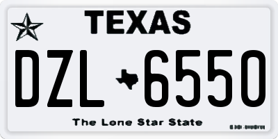TX license plate DZL6550