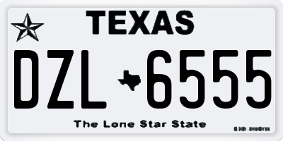 TX license plate DZL6555