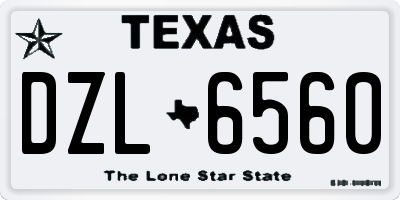 TX license plate DZL6560