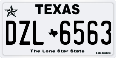 TX license plate DZL6563