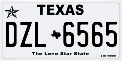 TX license plate DZL6565