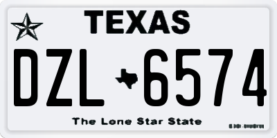 TX license plate DZL6574