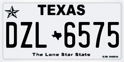 TX license plate DZL6575
