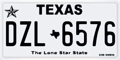TX license plate DZL6576