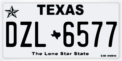 TX license plate DZL6577
