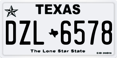 TX license plate DZL6578