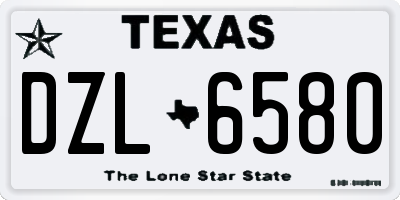 TX license plate DZL6580