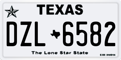 TX license plate DZL6582