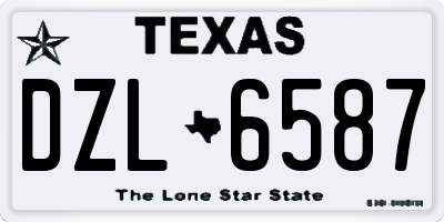 TX license plate DZL6587