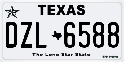 TX license plate DZL6588