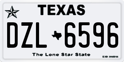 TX license plate DZL6596