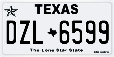 TX license plate DZL6599
