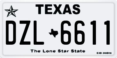 TX license plate DZL6611