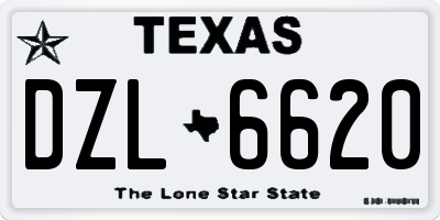 TX license plate DZL6620