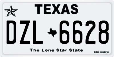 TX license plate DZL6628