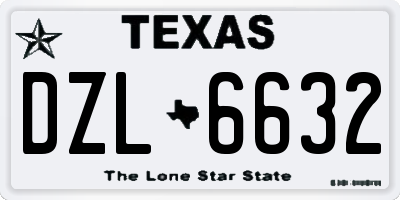 TX license plate DZL6632