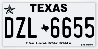 TX license plate DZL6655