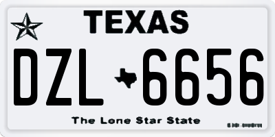 TX license plate DZL6656