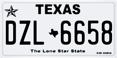 TX license plate DZL6658