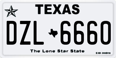 TX license plate DZL6660