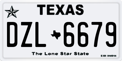 TX license plate DZL6679