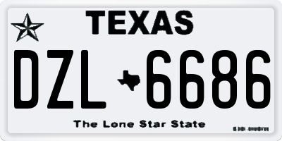 TX license plate DZL6686