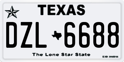 TX license plate DZL6688