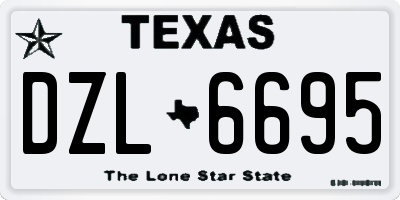 TX license plate DZL6695
