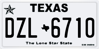 TX license plate DZL6710