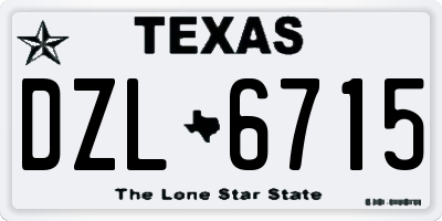 TX license plate DZL6715