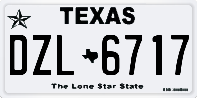 TX license plate DZL6717