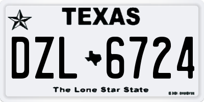 TX license plate DZL6724
