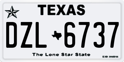 TX license plate DZL6737