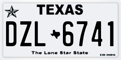TX license plate DZL6741