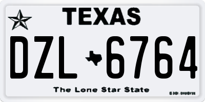 TX license plate DZL6764